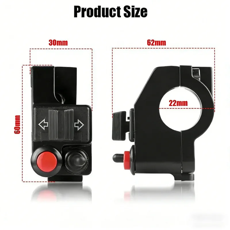 

Кнопка управления на руль мотоцикла 7/8'' (22 мм) для мотокросса: фара, звуковой сигнал, поворотники, управление светом. Запчасти и аксессуары для мотоциклов.
