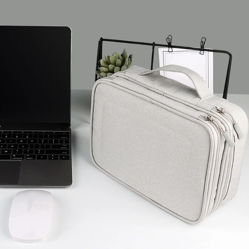 

Waterproof Digital Organizer Bag Compact Travel Electronic Storage Case Multi-Functional Power Bank Chargers USB Cables Pouch