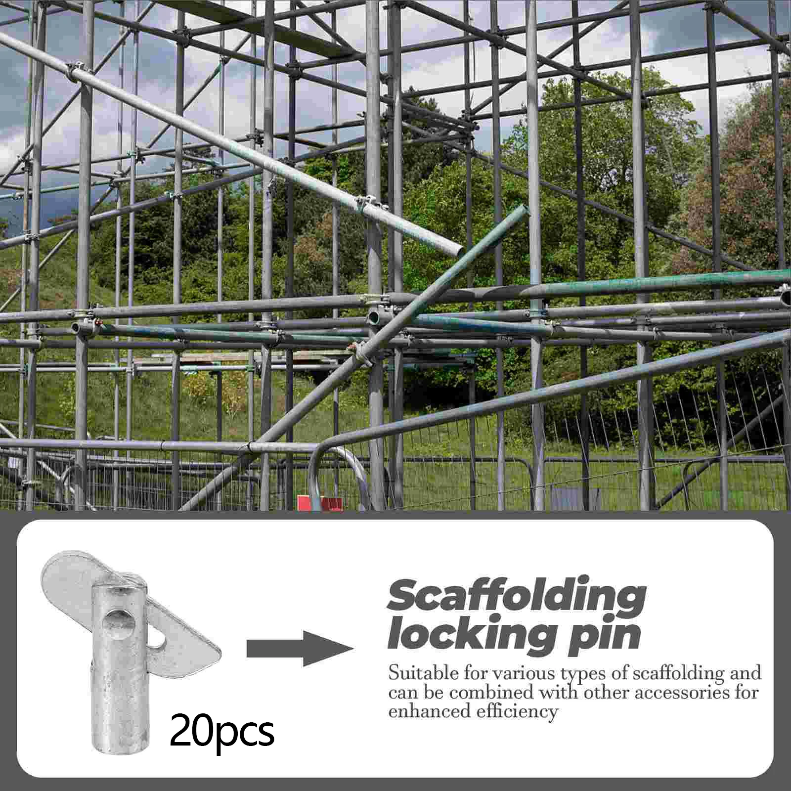 20x Part Hand Frame Locking Pin Connection Pin Accessories Steel Small Scaffolding Connecting Rod Pin Welding Fixing Peg Pin