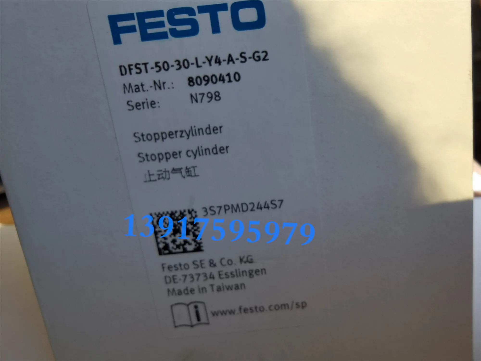 Festo Blocking Cylinder DFST-50-30-L-Y4-A-S-G2 8090410 Stock