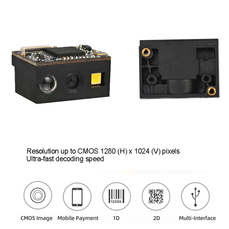 Сканер штрих-кода Встроенный сканер 1D/2D Модуль считывания QR-кода Сканер Считыватель кодов двигателя Распознавание сканирования USB TTL RS232