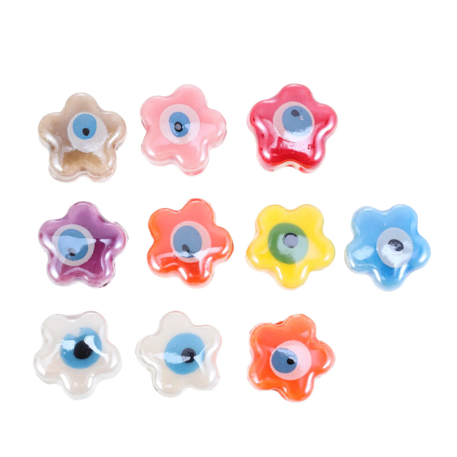 10 Pcs Beaded Necklace Beads for Crafts Ceramic Jewelry Making Supplies Ceramics Crafting Jewellery Small