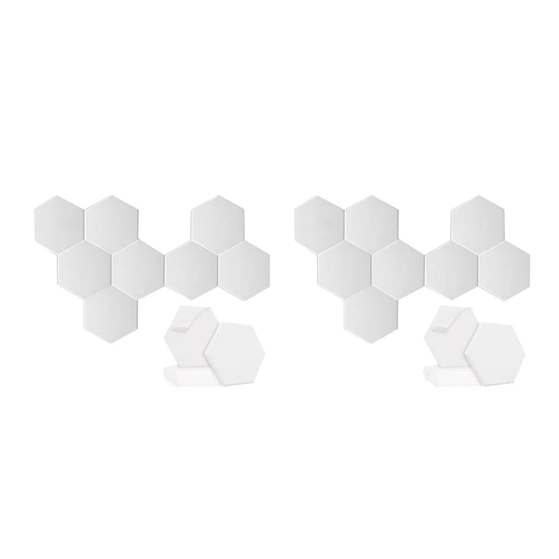 

ABUE-16 Pack Self-Adhesive Hexagonal Acoustic Panel,Sound Absorbing Panel For Studios/Recording Studios/Offices,White