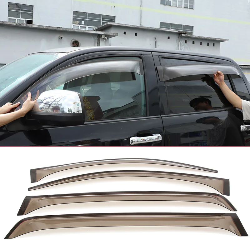 

For TOYOTA TUNDER 2014-2021 ABS Car Exterior Visor Vent Shades Window Sun Rain Guard Deflector Car Accessories