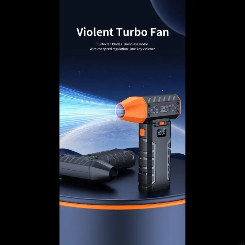Cordless Fan Light Weight Dust Blower Handheld Engine Fan Air Duster 130000RPM for Women Men Computer Cleaning Outdoor 83CE