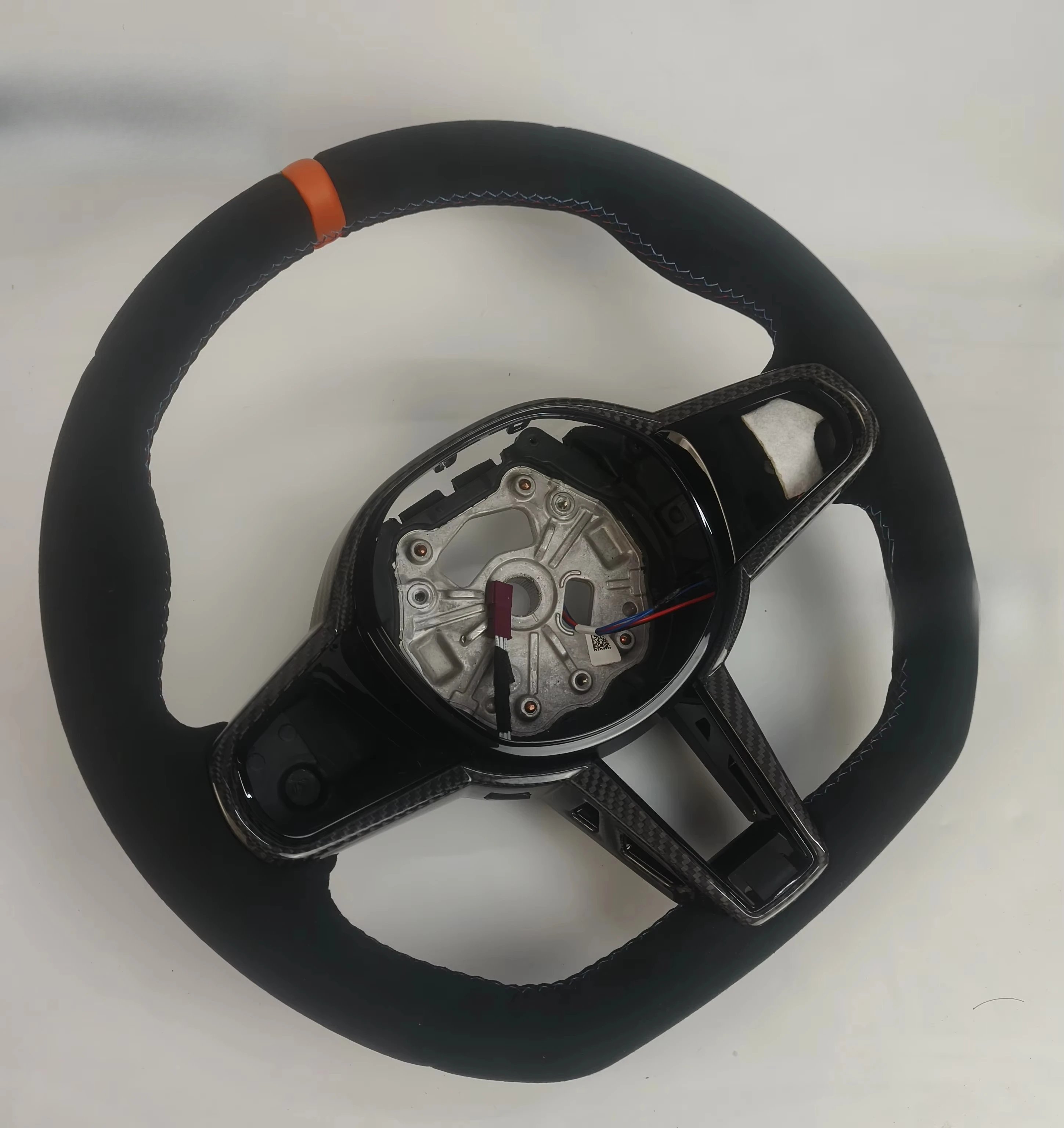 Black Sports Steering Wheel with LED and 30/50mm Grip Size for F10 F30 M3 M4 G20 G30 G42 G80 G82