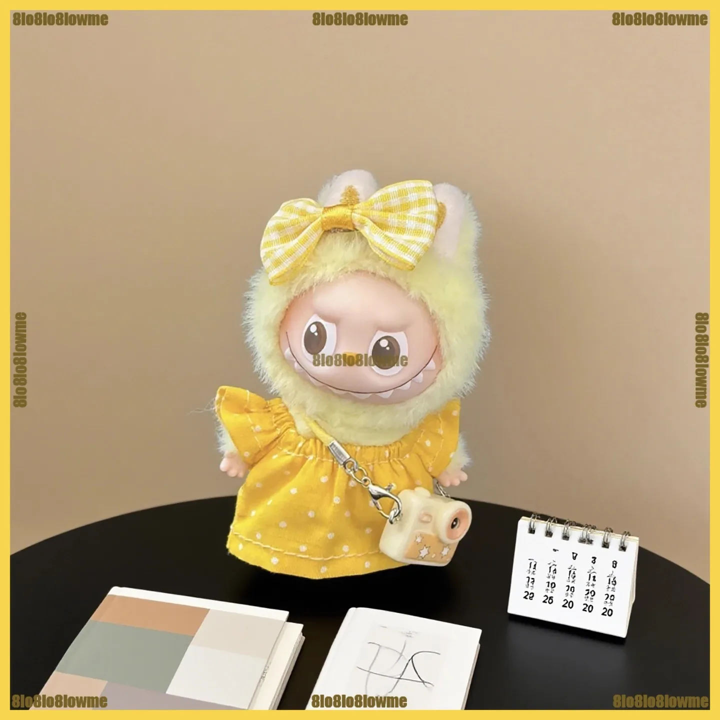 패션 인형 액세서리 신상 라부부 4.0 의류 달콤한 벨트 드레스 가방 3종 세트 미니 플러시 인형 의류