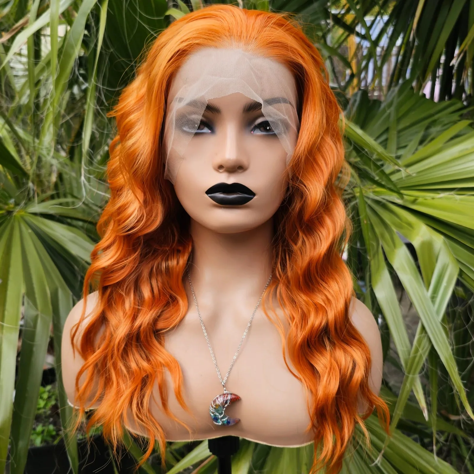 Short Curly Bob Wigs for Women Synthetic Shoulder Length Loose Curly Short Wavy Ginger Orange Colored Party Cosplay Wig 12 Inch