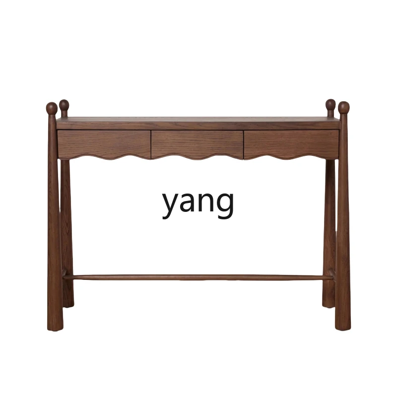 

LTT solid wood entrance table living room retro cabinet entry side table