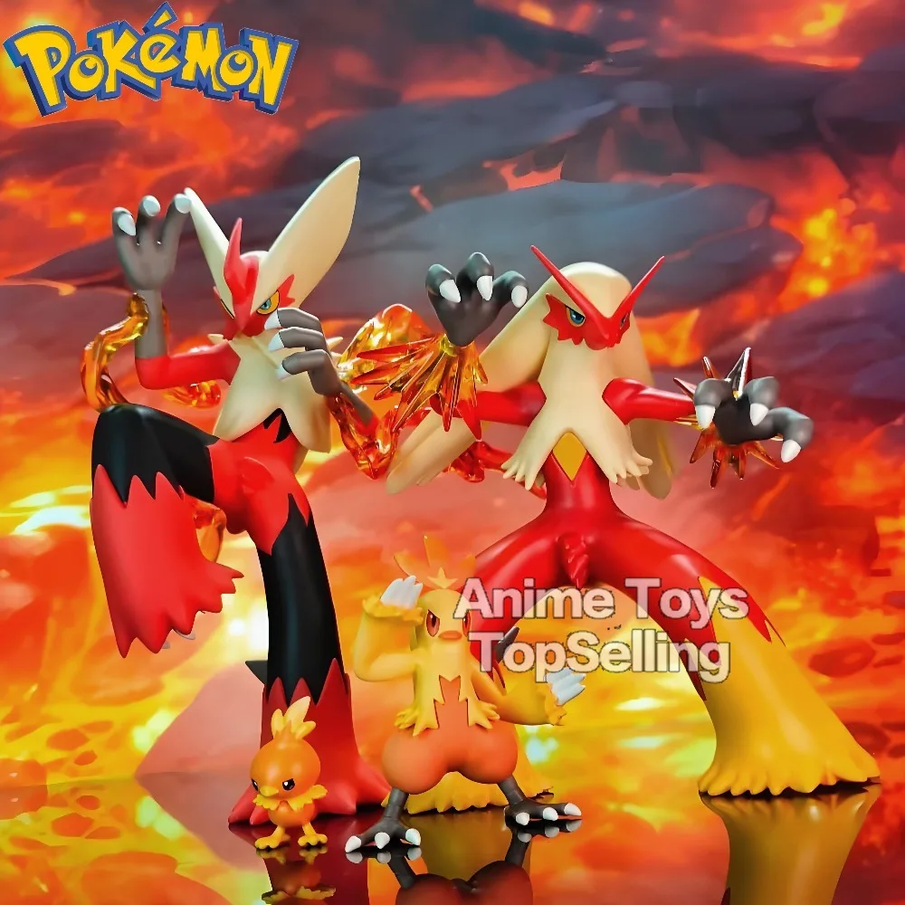 2-8 سنتيمتر أنيمي بوكيمون الشكل Blaziken مجموعة تطور عمل أرقام البلاستيكية جمع نموذج لعب للأطفال الهدايا