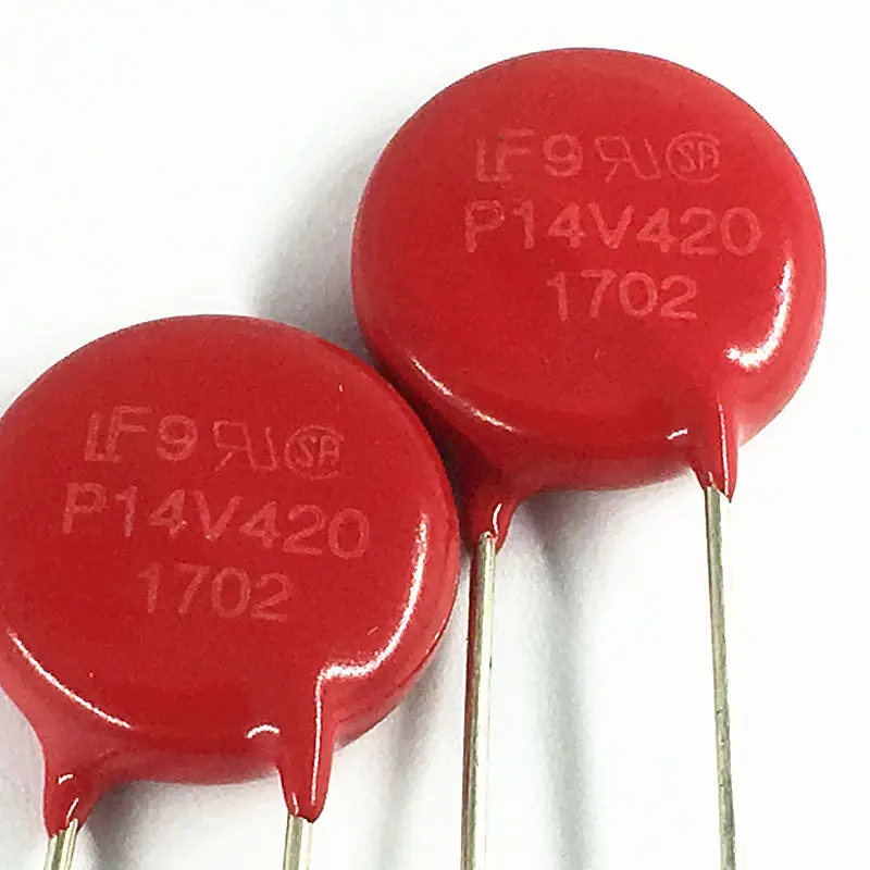 1/10/20PCS Original Litteifuse For V14E420PL2T7 P14V420 Red Varistor 680V 6KA DISC 14MM Rheostat AC420 DC560 300pF MOV V14E420P