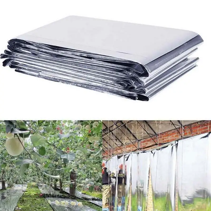 

Plant Reflective Film Garden Reflective Mylar Film Greenhouse Covering Foil Sheets Durable Tear-resistant For Camping Survival