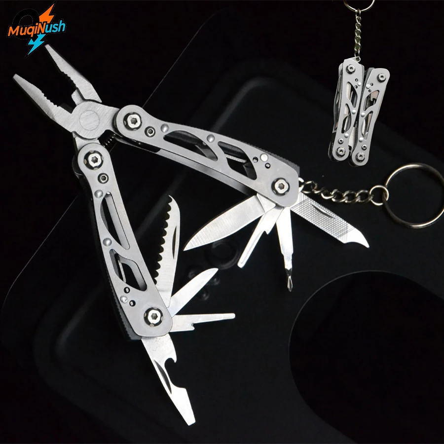 

MuqiNush 12 In 1 Multifunctional Folding Tool Pliers Pocket Camping Knives With Bottle Opener Screwdriver For Outdoor Hiking
