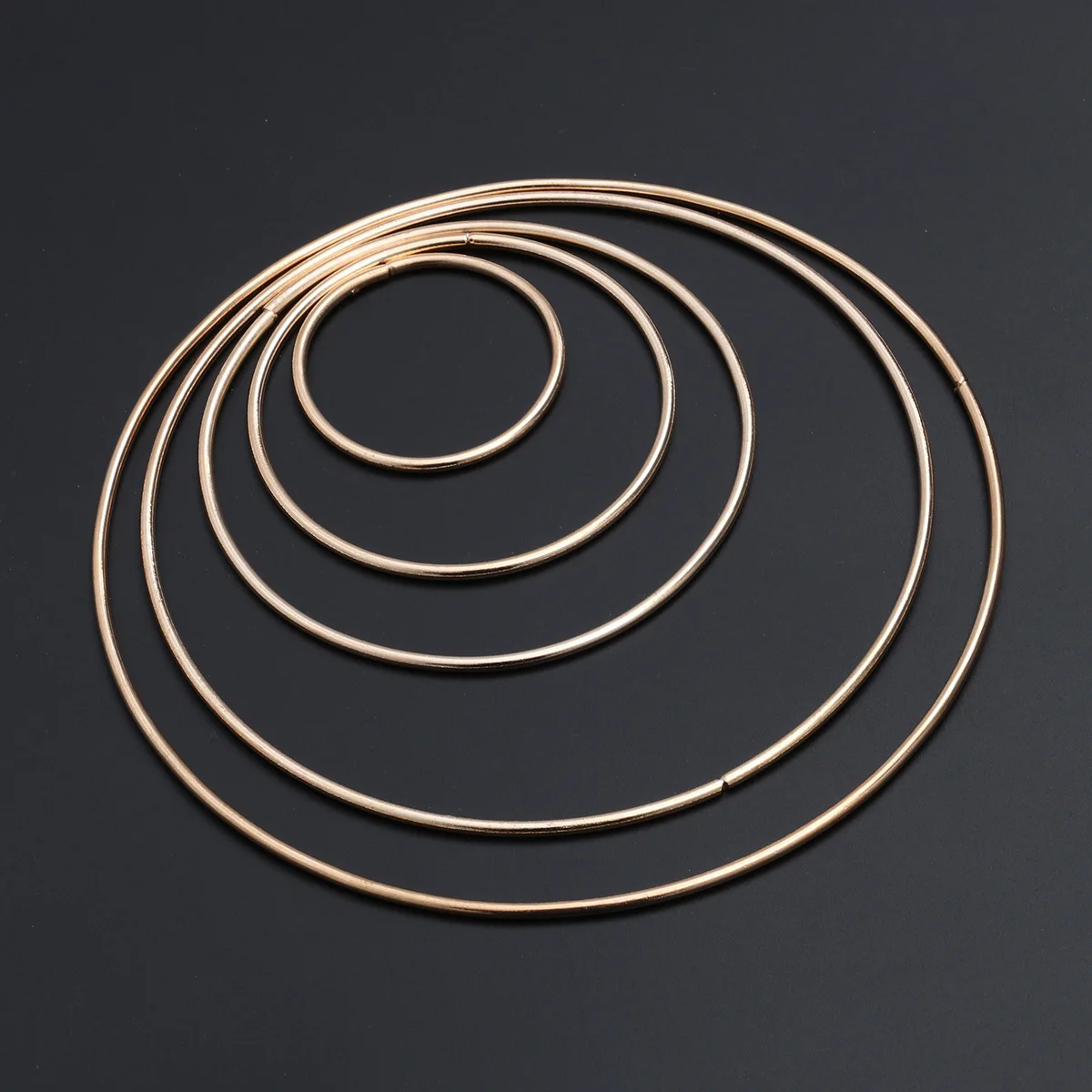 

10pcs Multi-Size Gold Metal Dreamcatcher Ring 5/8/10/14/16Cm Diy Craft Wall Hanging Shield Accessories