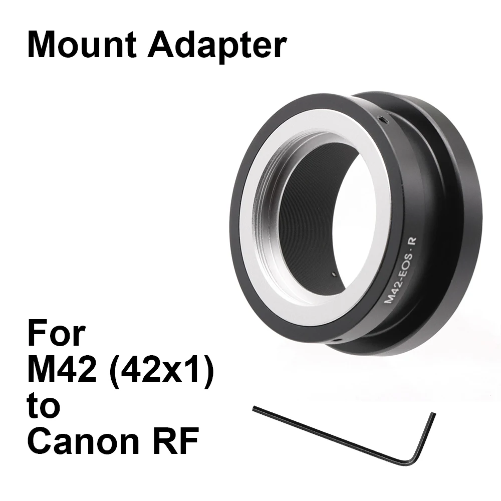 M42-RF For M42 (42x1) lens - Canon RF Mount Adapter Ring M42-EOSR M42-EOS R EOS RF for Canon R3 R5 R6 R7 R10 R RP etc.