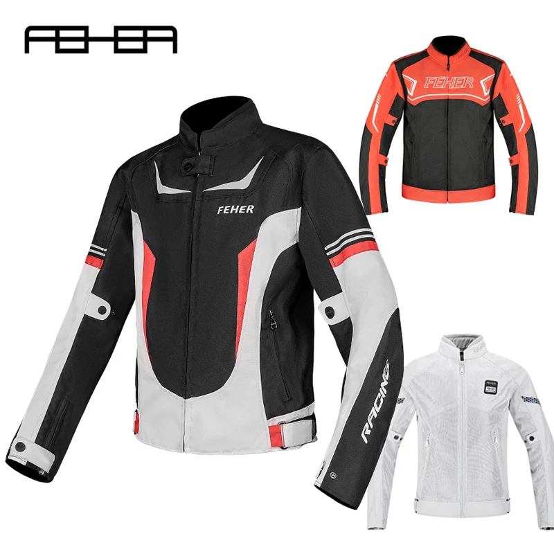 

FEHER Motorcycle Jackets for Men Summer Night Reflective Design Waterproof Motorcycle Riding Same Quality As Yamaha Jackets