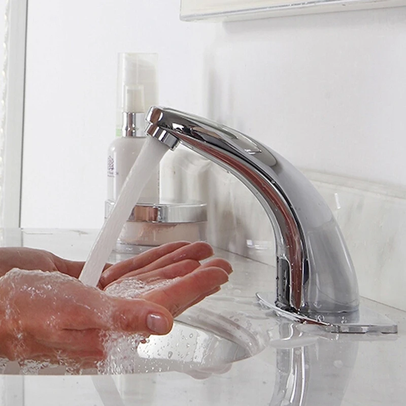 

Bathroom Automatic Faucet Touch Free Infrared Sensor Faucets Touchless Water Saving Inductive Electric Water Tap