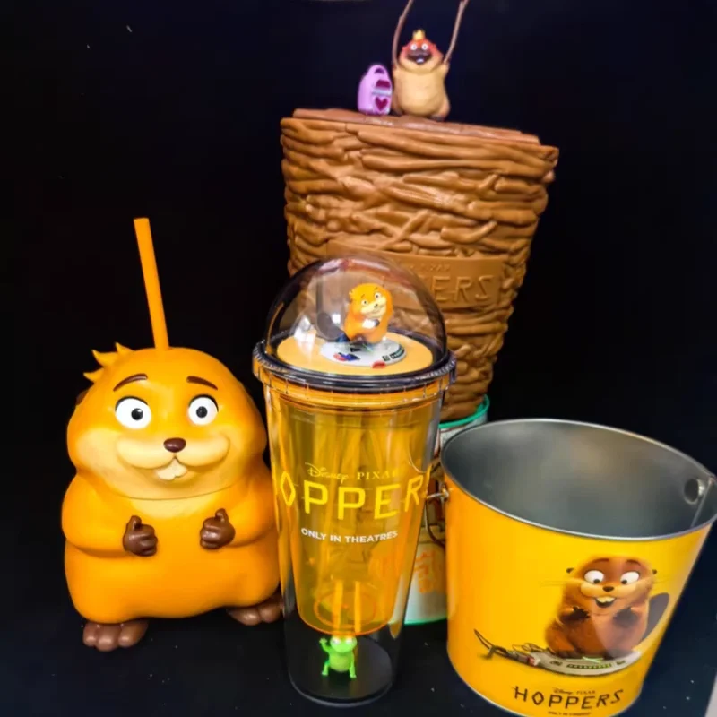 

Многоразовый стакан с трубочкой Pixar Hoppers с фигурками Мэйбл, Бобровой, Лисички и Тома для фанатов фильмов, детей и взрослых