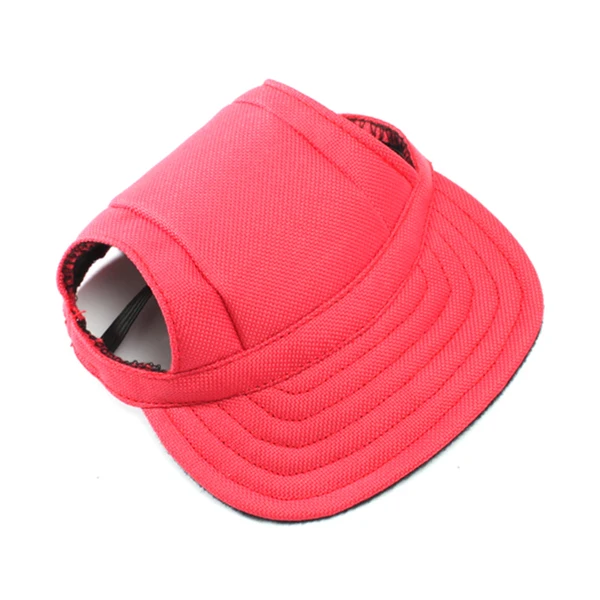 

Pet Dog Baseball Cap Oxford Fabric Puppy Hat Small Dogs Red S Size Fashion Sports Hat Ear Holes Breathable Comfortable Dog Cap