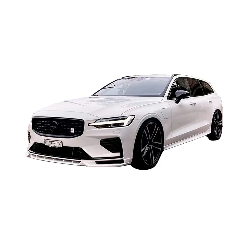 Voor 2020--2023 Volvo S60 V60 Voorbumper Splitter Diffuser Spoiler R ONTWERP Auto Achterhoede Cover ABS Plastic body Kit Meubi - afbeelding 2