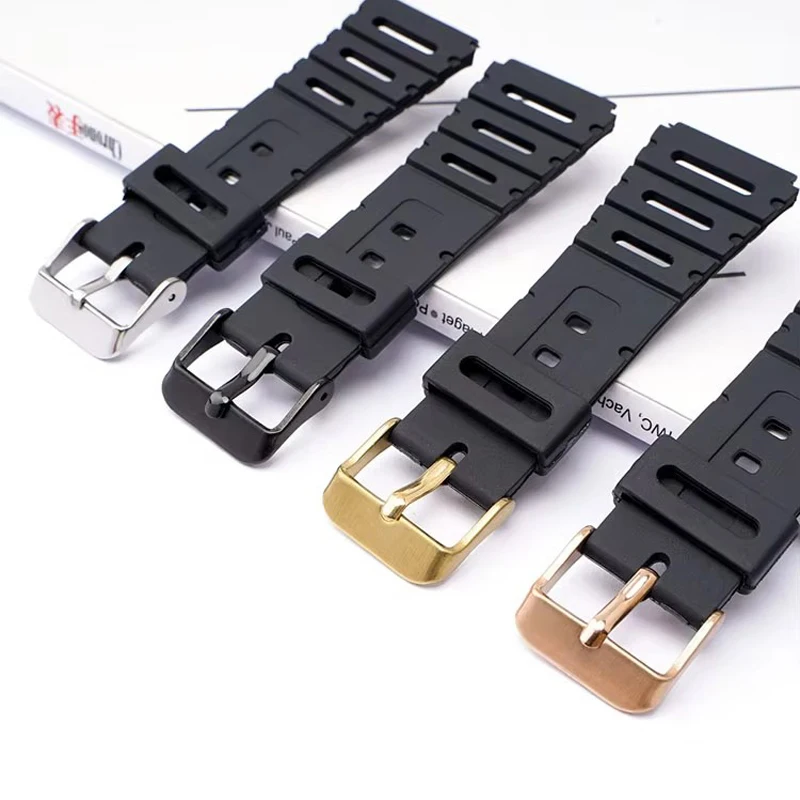 สายนาฬิกาสำหรับนาฬิกา Casio รุ่น CA-53W CA-61W FT-100W W-520U W-720G สายนาฬิกา TPU แบบนิ่ม ขนาด 18 มม. 20 มม. สายรัดข้อมือ FT100W