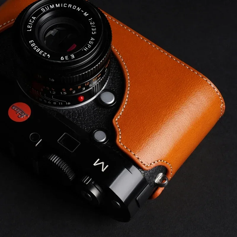 Custodia mezza custodia in vera pelle fatta a mano di alta qualità per Leica M, M240, M240-P, M-E(TYP240) M262,M-M Typ246