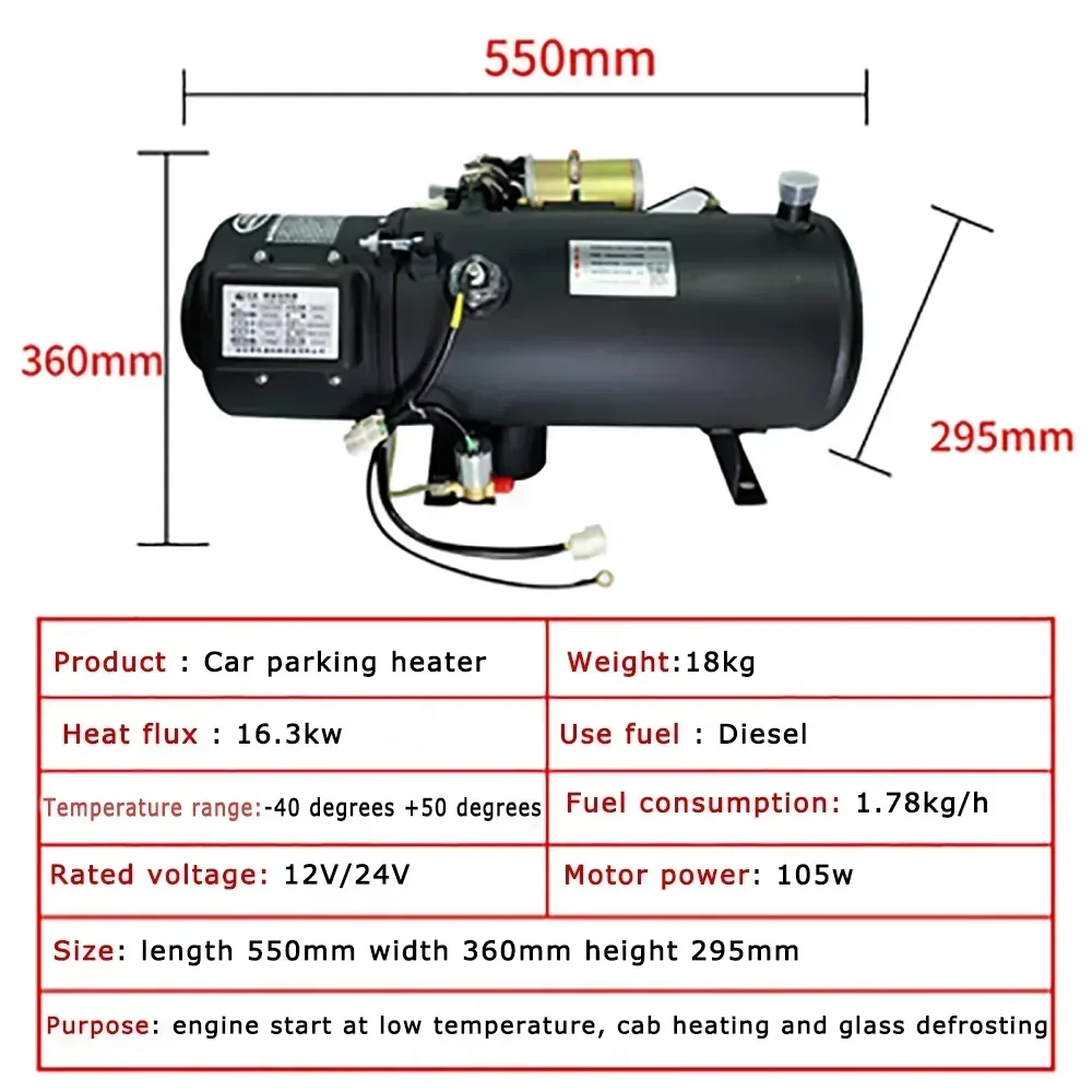 10kw Car Heater Air Diesel Heater engine preheater 12V 24V diesel truck preheating water heating machine