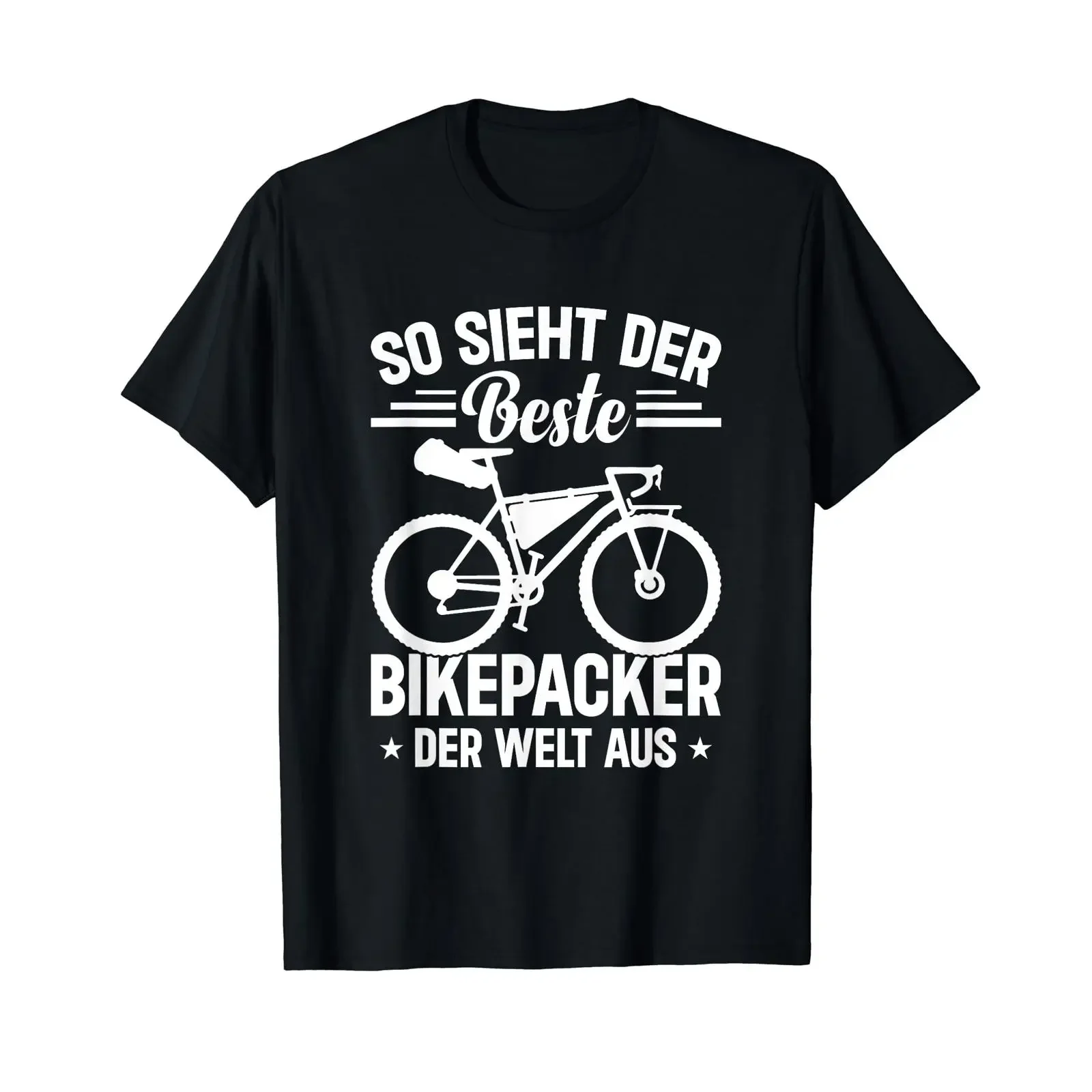 Bikepacking T Shirt So sieht der beste Bikepacker Welt German Language vintage Washed Stretched fashion graphic streetwear