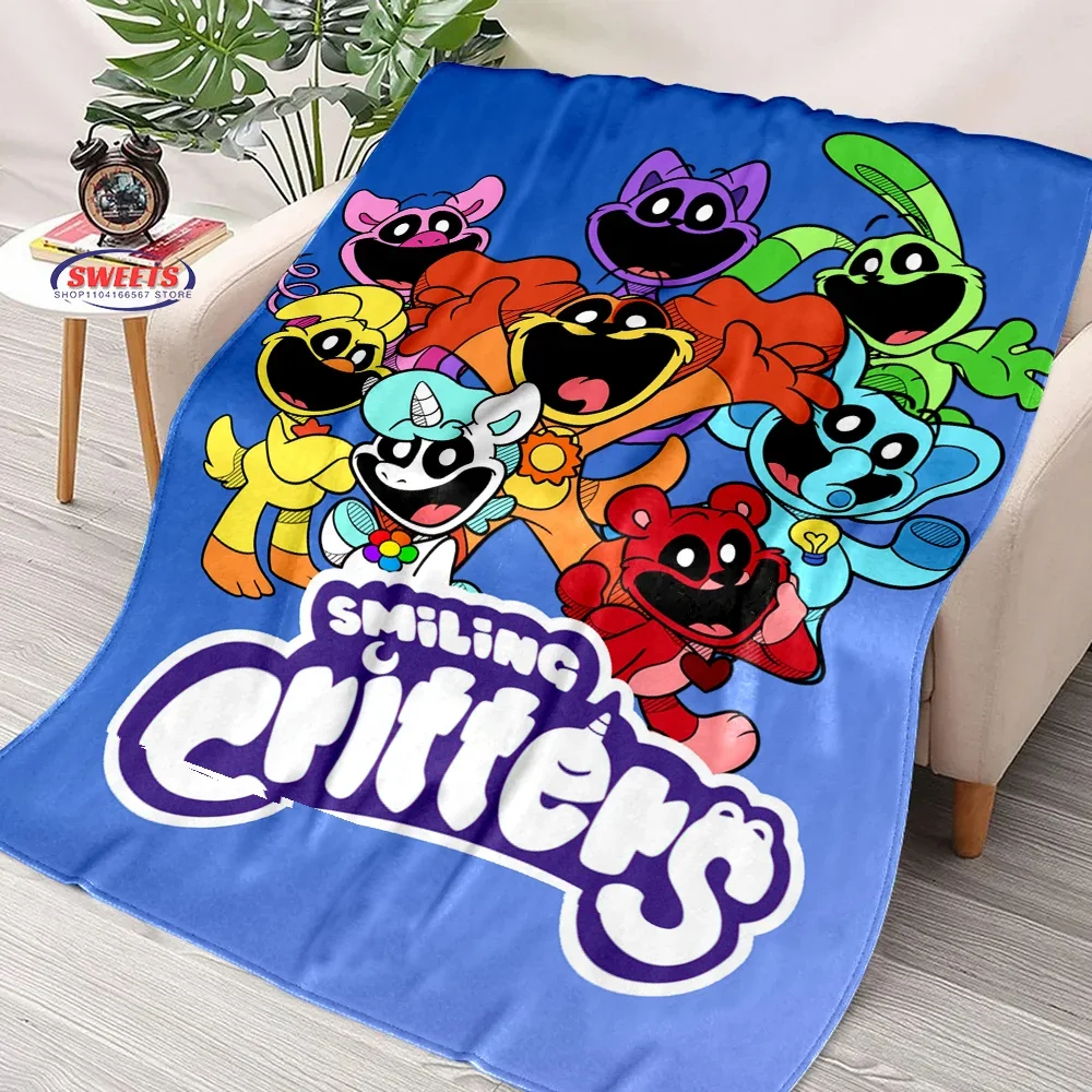 Video Game S-Smiling C-Critters Horr0r Flannel Blanket for Bed Bedroom Sofa Picnic, Throw Blanket for Cover Outdoor Leisure Nap