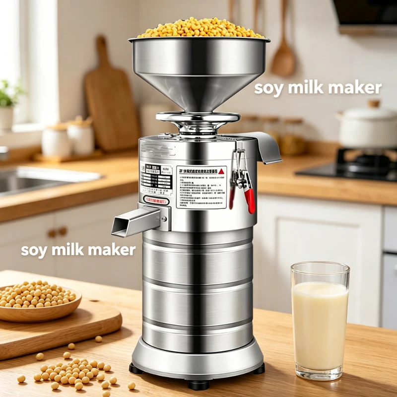Commercial Soya Milk Machine Stainless Steel Soy Milk Maker 220v Electric Dregs Slurry Separate Soybean Milk Machine
