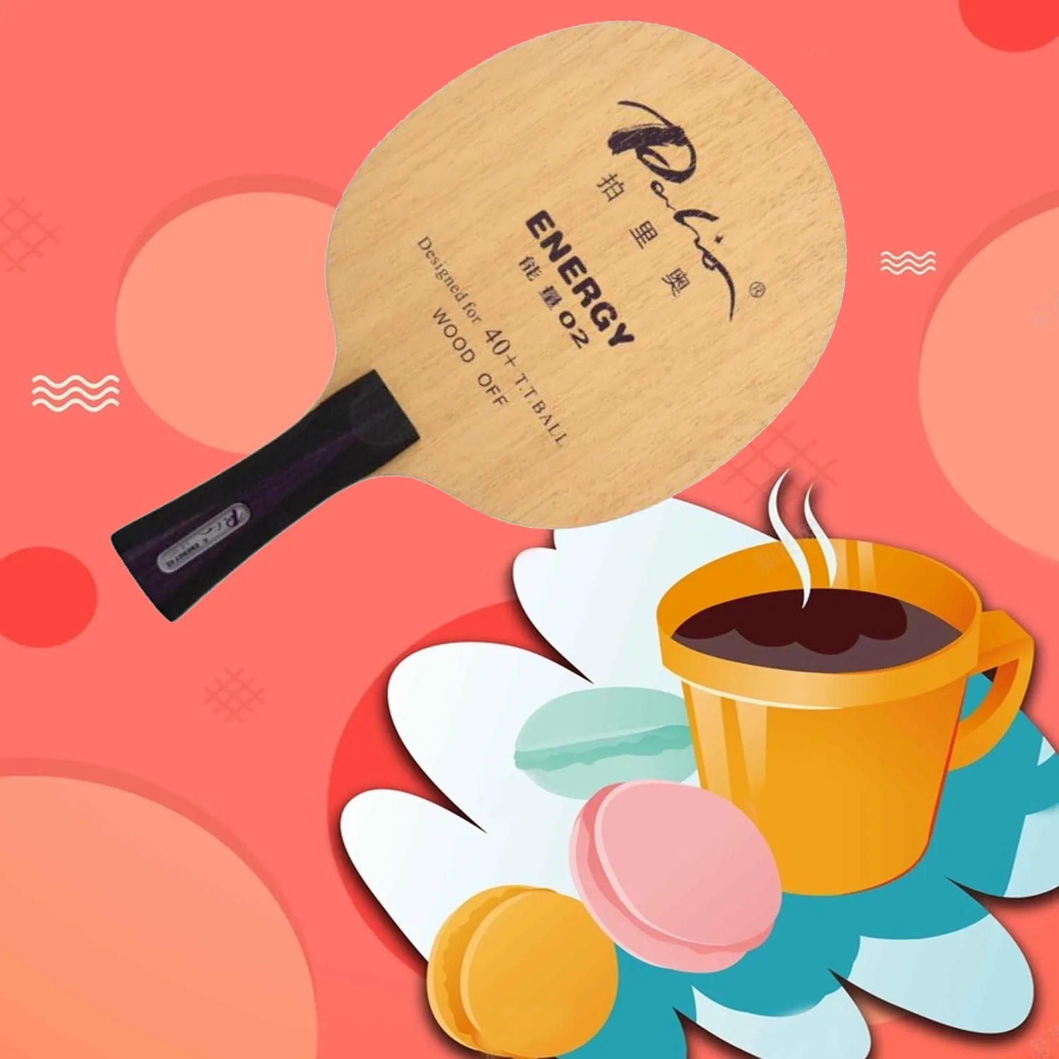 

Palio ENERGY 02 ENERGY 2 ENERGY-02 5-Plywood Table Tennis Blade for Ping Pong Table Tennis Racket ENERGY 2