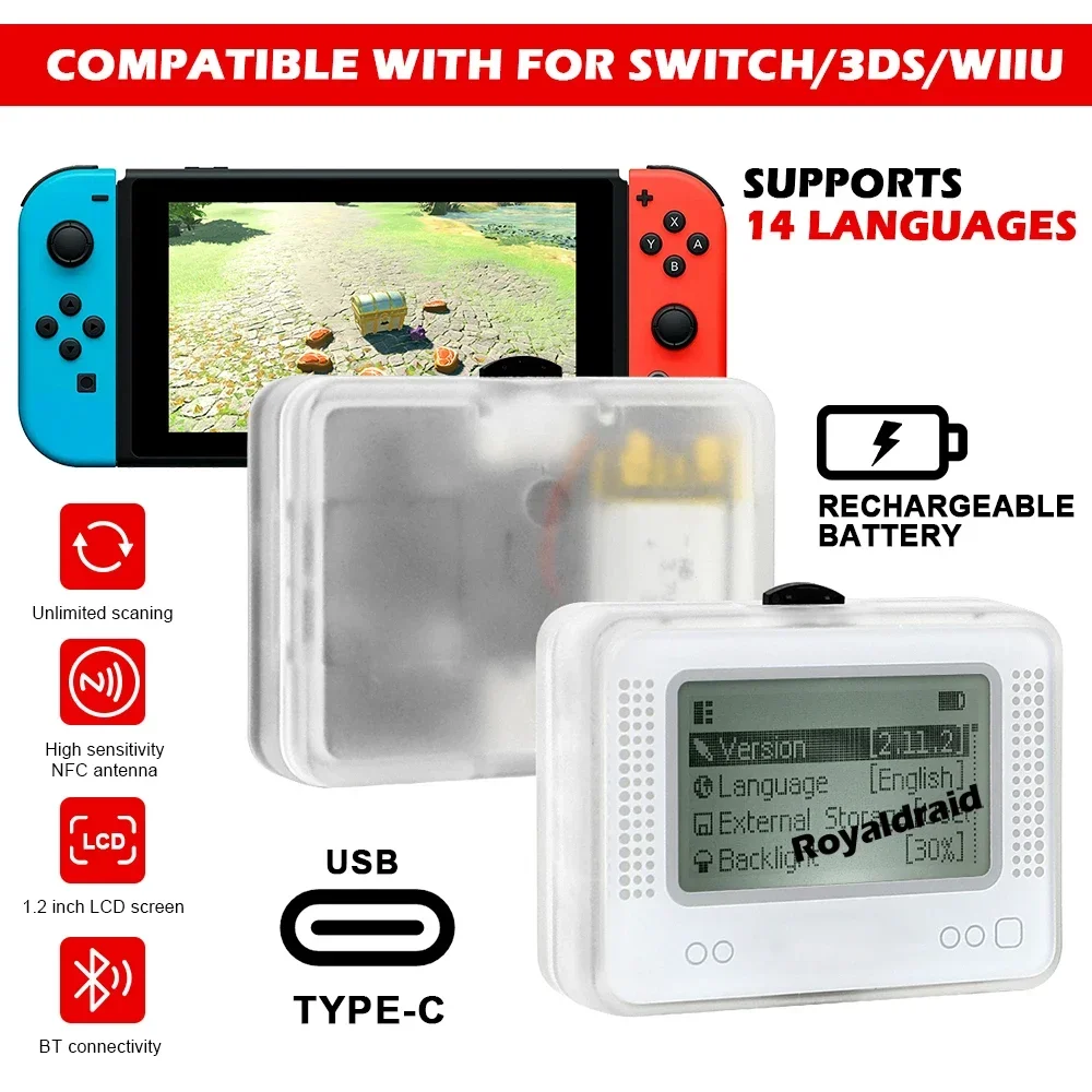 2026 Neuer Ersatz AMB Pixl Emulator Simulator NFC Ersatz-Emulator Bluetooth-Kompatibler Spiele-Emulator für Switch WiiU 3DS – Detail 3
