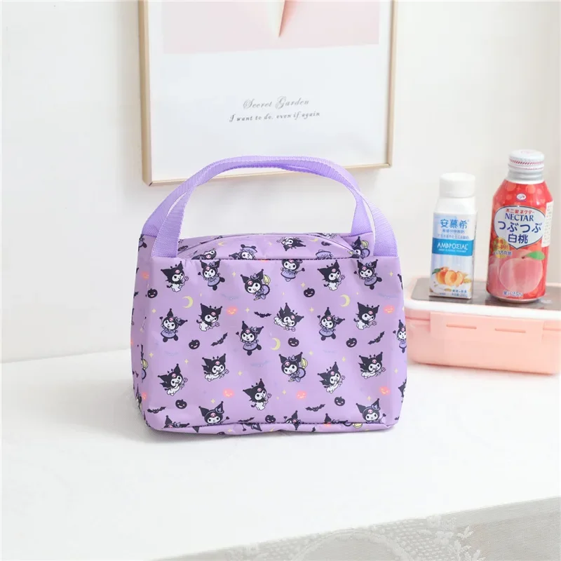 Girl Heart Pochacco Lunch Box Bag Kawaii Sanrio Anime Kuromi My Melody Hello Kitty Cartoon Students Convenient Lunch Bag Picnic