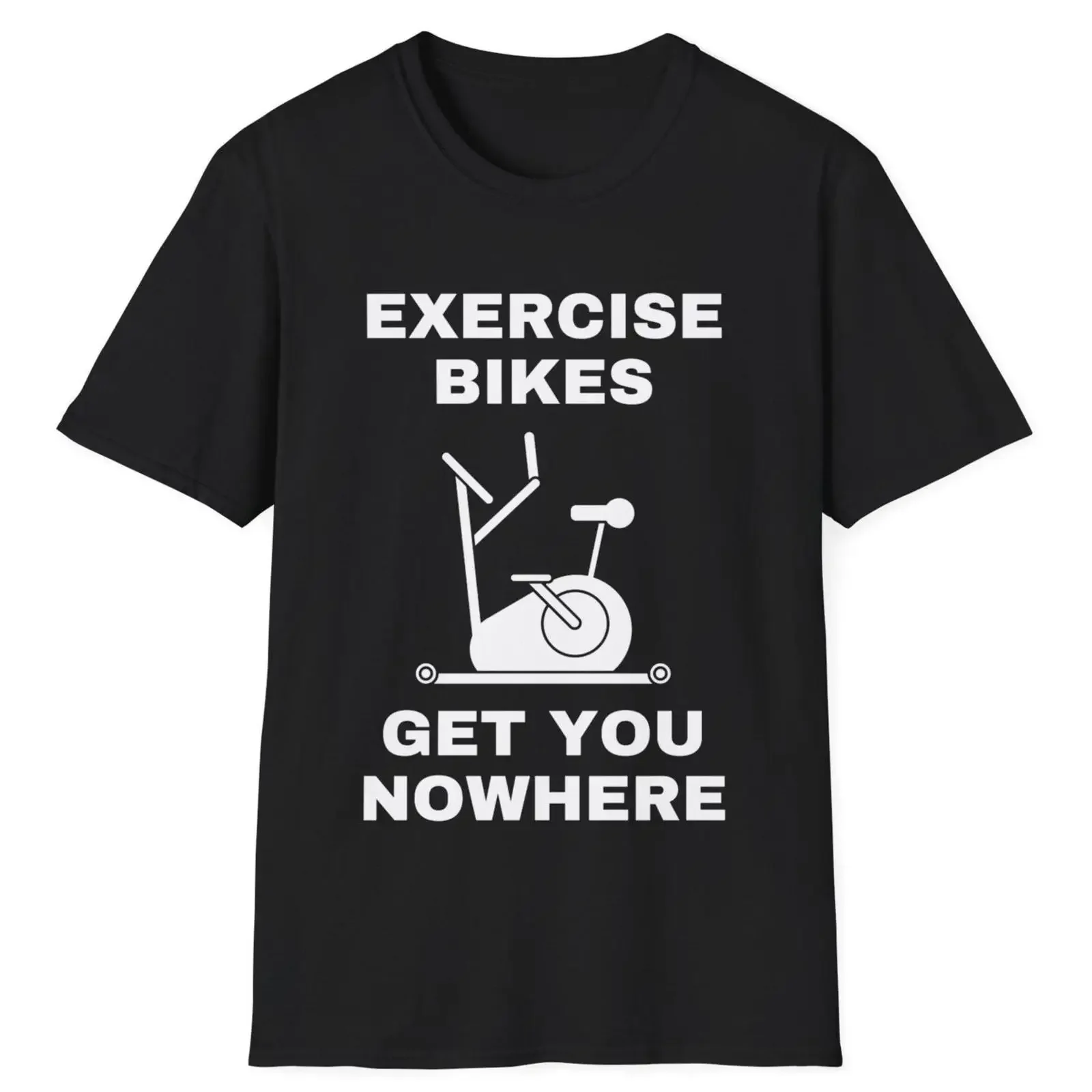 Funny Exercise Bike T Shirt Sarcastic Gym Workout Cycling Humor for Fitness Enthusiasts vintage Washed Slightly