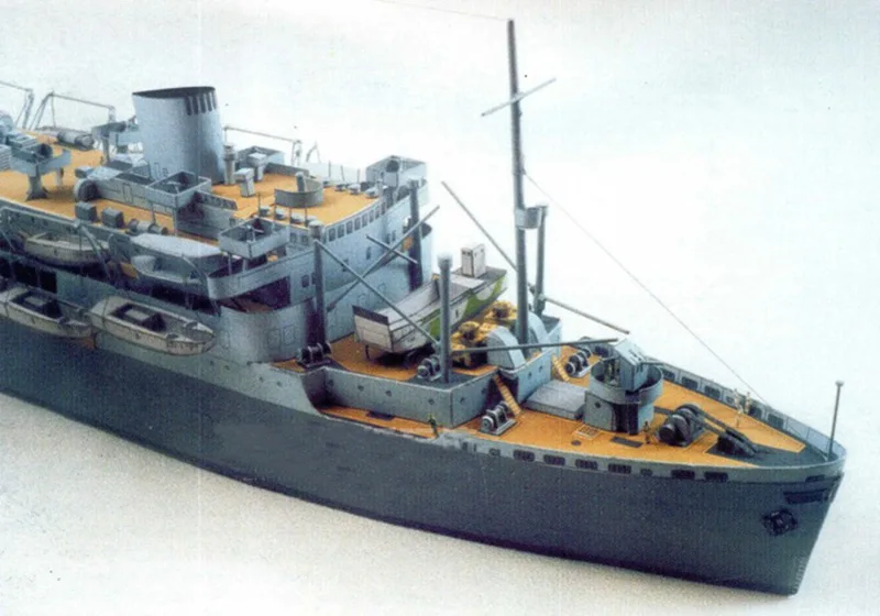 1/400 Husky Transport Ship Sicilian Landing War Scene 3D Paper Model