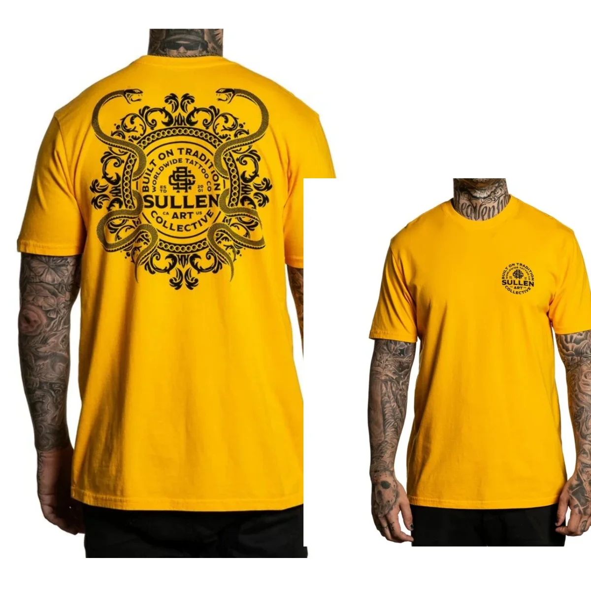 Sullen Art Collective Ornate Standard Fit Mens T-Shirt Tattoo Clothing High-end Luxury Unisex Style Both of Men and Women