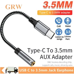 USB typ C do 3.5mm Jack Adapter słuchawkowy USB-C 3 5mm DAC kabel Audio konwerter dla IPhone 15 Pro Samsung Galaxy Huawei Xiaomi