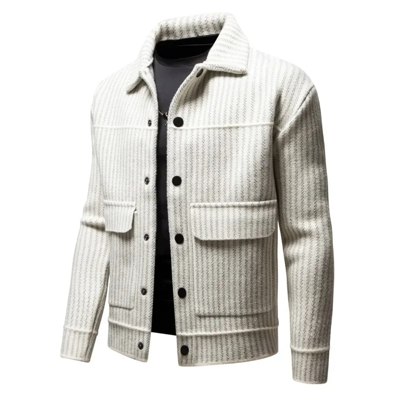 Mens Jacket Autumn and Winter New Jackets Fashionable Lapel High Street Men\'s Jacket