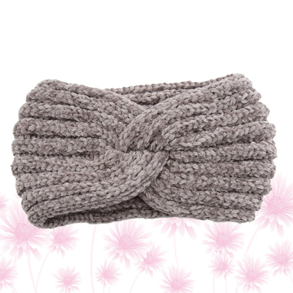 

Fashionable Knitted Headband for Women Girls Winter Warm Cross Design Sports Headwrap Ideal Gift for Her Holiday Present
