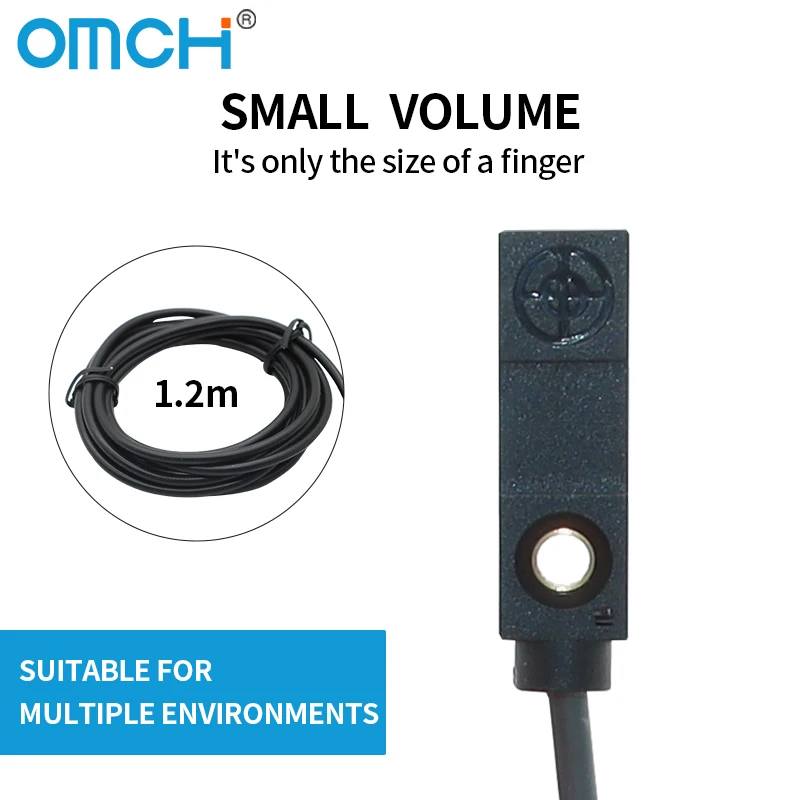 OMCH TL-W3 سلسلة 3 مللي متر 4 مللي متر غير دافق NPN/PNP كشف المعادن مفتاح مربع صغير تيار مستمر 3-سلك مستشعر القرب الاستقرائي