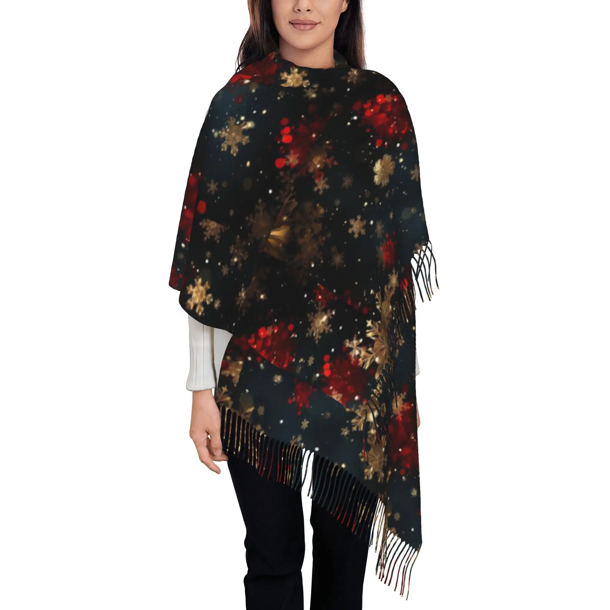Newly Arrived Winter Gifts Include a 1pc Christmas Wrap, Perfect for The Holiday Season, Featuring Warm Hijab Stoles