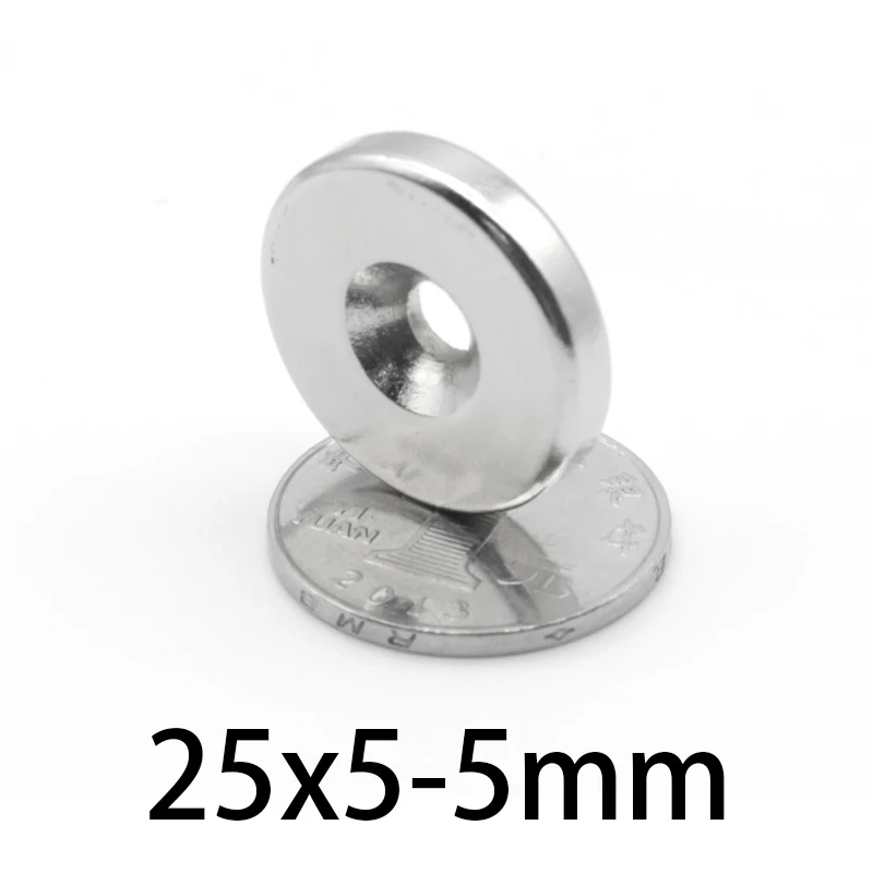 25x5-5 Powerful Round  Magnet 25x5 Hole 5mm For Home Refrigerators, Offices DIY 25x5-5mm Disc Magnet Strong 25*5-5