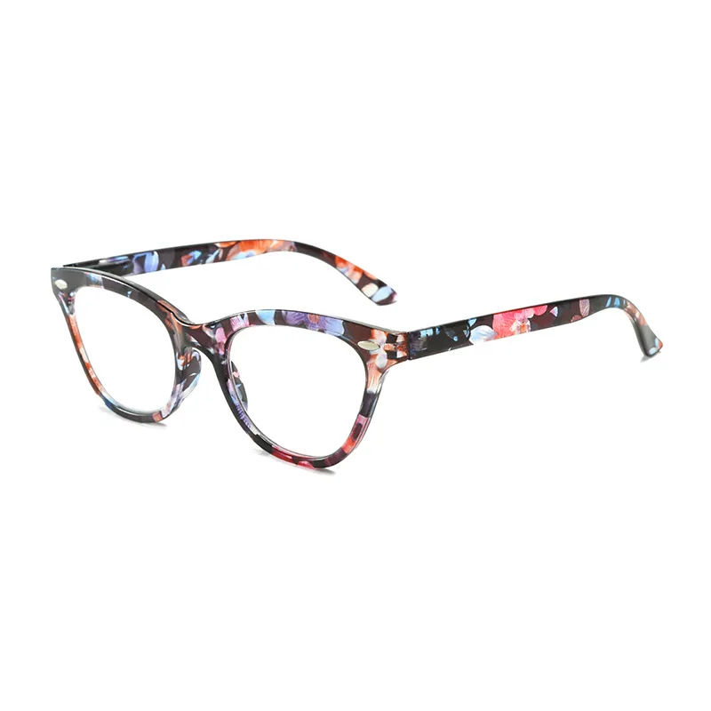 Cat Eye Green Leopard Reading Glasses New Retro Women Rivet Computer Anti Blue Light With Diopter +0.5 +0.75 +1.25 +2.25 +3.75