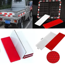 Reflective Stickers For Trucks Strongly Reflective With Adhesive Backing Reflectors For Box Trucks Red & White Warning Signs