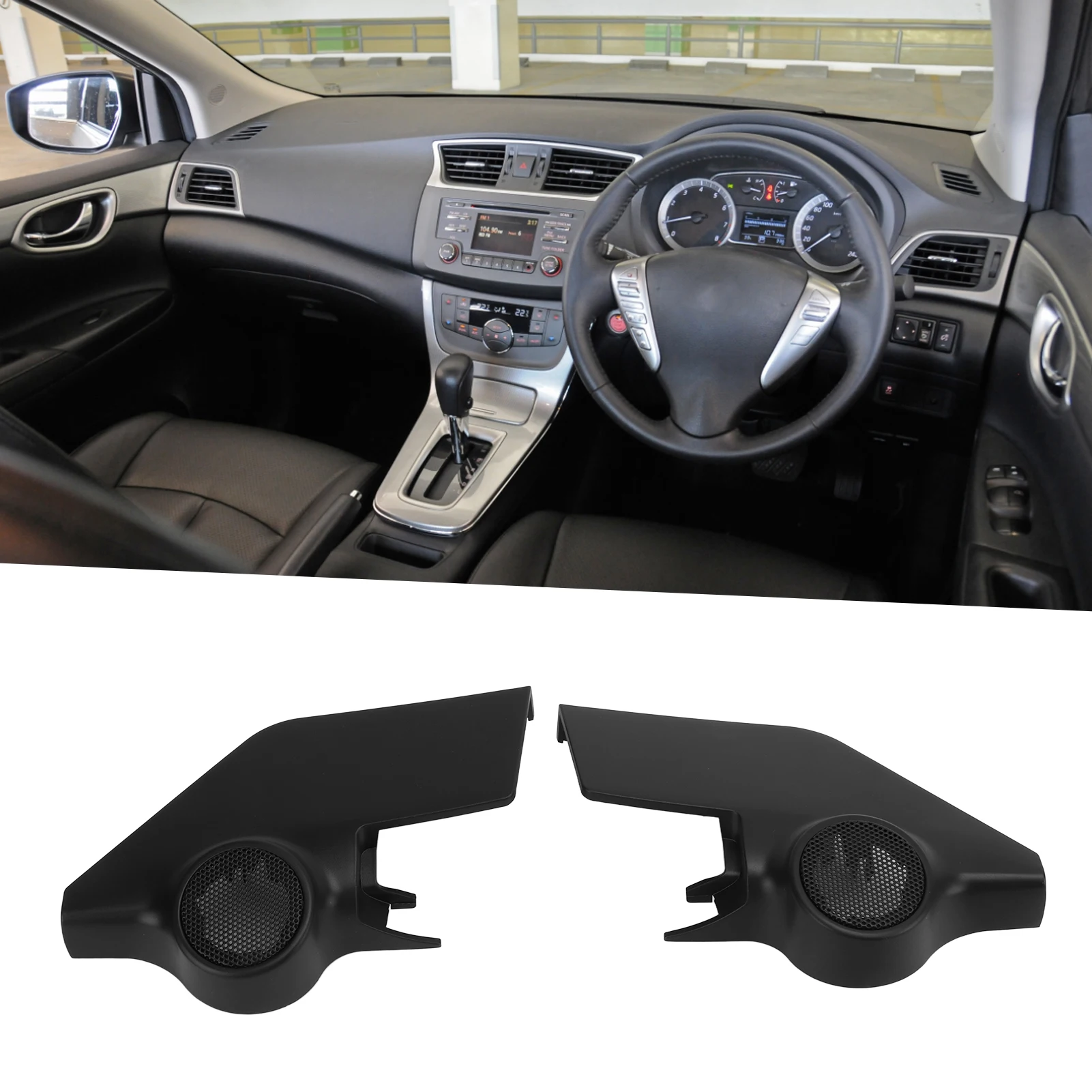 Car Door Tweeter Cover Tweeter Speaker Protector Audio Speaker Cover Auto Accessories Replacement For Sentra 2012‑2021