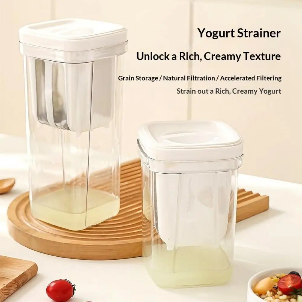 Premium 2 In 1 DIY Greek Yogurt Maker Large Capacity BPA-Free Yogurt Strainer Food Grade Homemade Yogurt Maker Kit Health