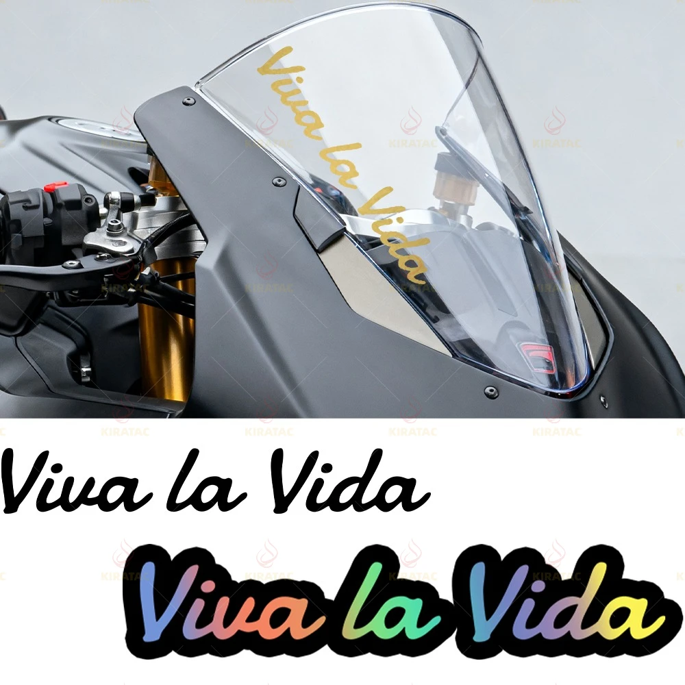 

1 шт. Viva La Vida, мотоциклетная наклейка в испанском стиле, водостойкая для обтекателя топливного бака, крыла, кузова автомобиля, скутера, универсальные виниловые наклейки