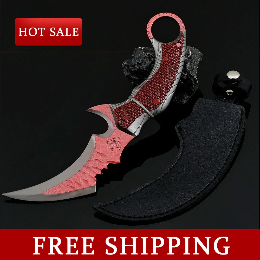 18CM Delta Force Claw Knifes Game Peripherals Full Metal Weapon Model Outdoor Trainning Karambit Collectible Sword Toy Boy Gifts