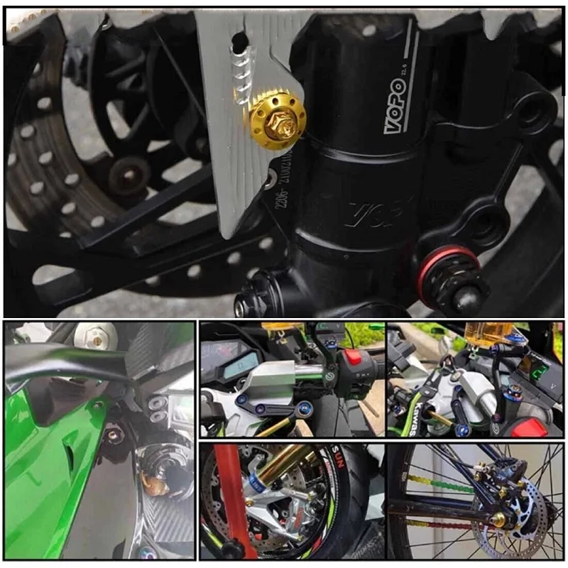 TC4 Flanschmutter aus Titanlegierung, Motorrad-Modifikationsmutter, feste Sicherungsmutter für Hinterachse, M5, M6, M8, M10, M12