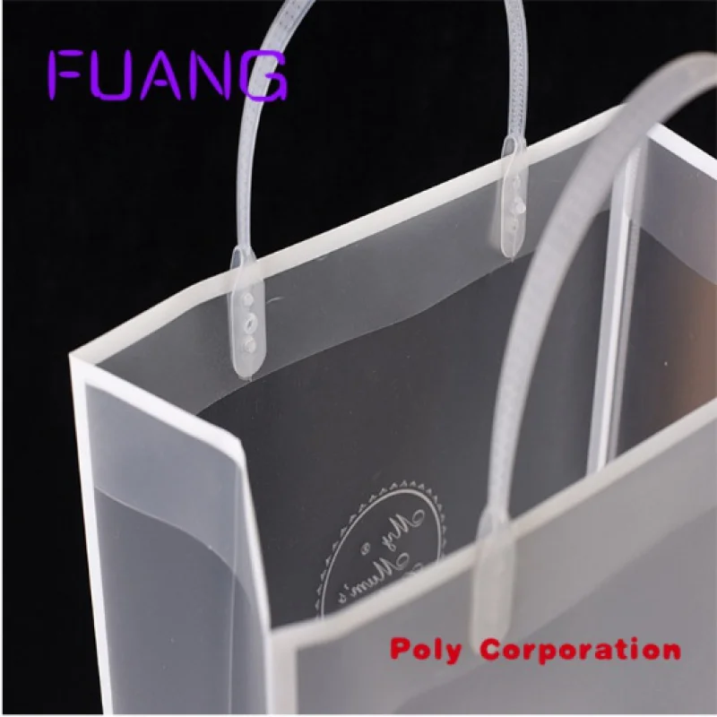 Custom  Hot Sale Customized Printing Transparent Gift Packing Bag with Handle